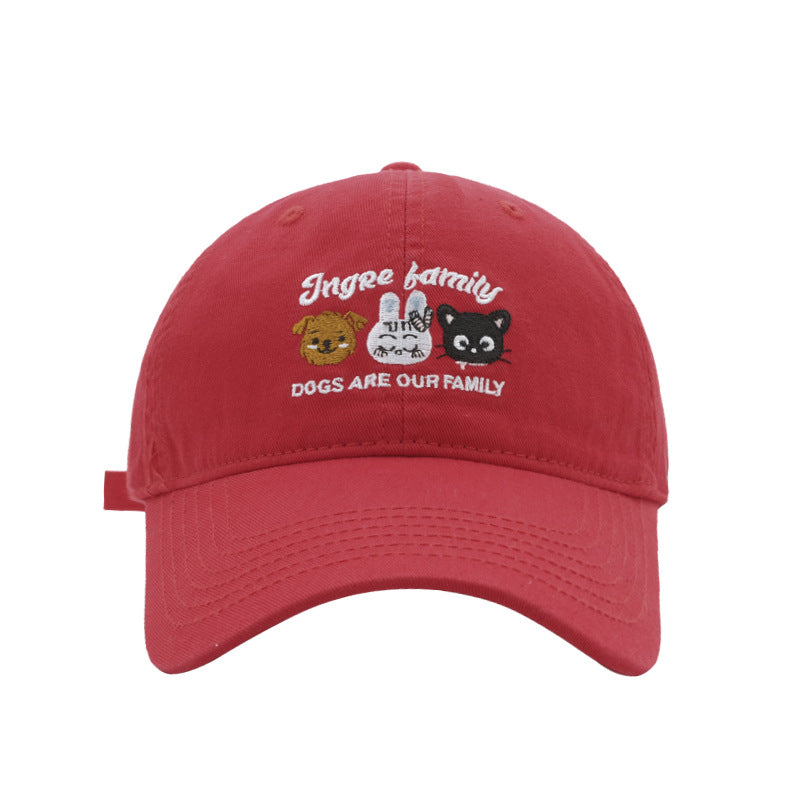Wholesale Cute cartoon animal embroidered baseball cap